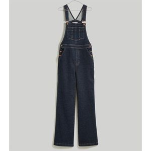 NWT Madewell perfect vintage flare overalls in dark blue wash